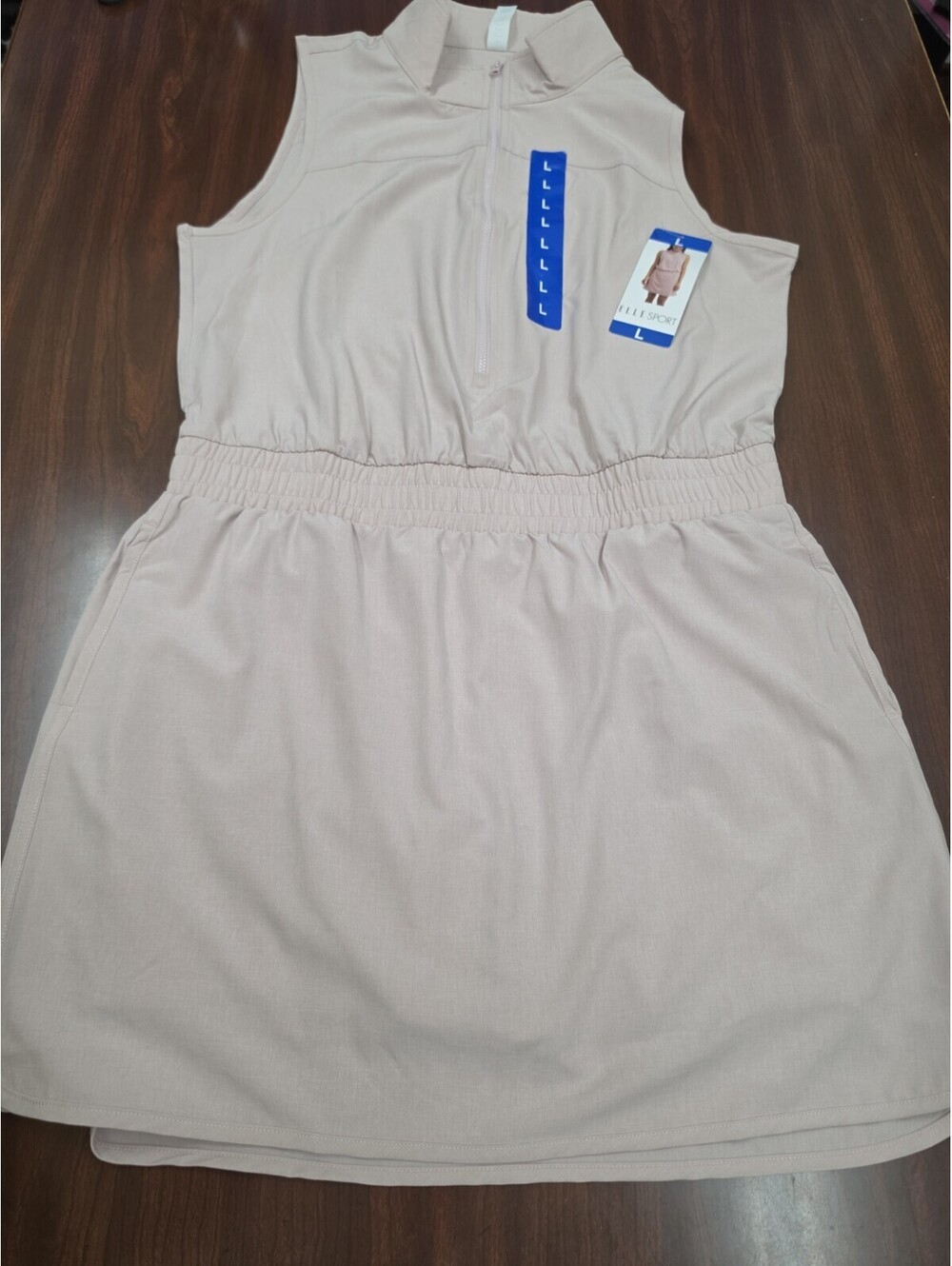 NWT Elle Sport Womens L Pink Sleeveless Activewear Skort Dress Athleisure Sporty